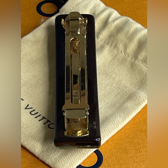 Louis Vuitton Inclusion Gold Tone Hair Clip - Picture 7 of 9